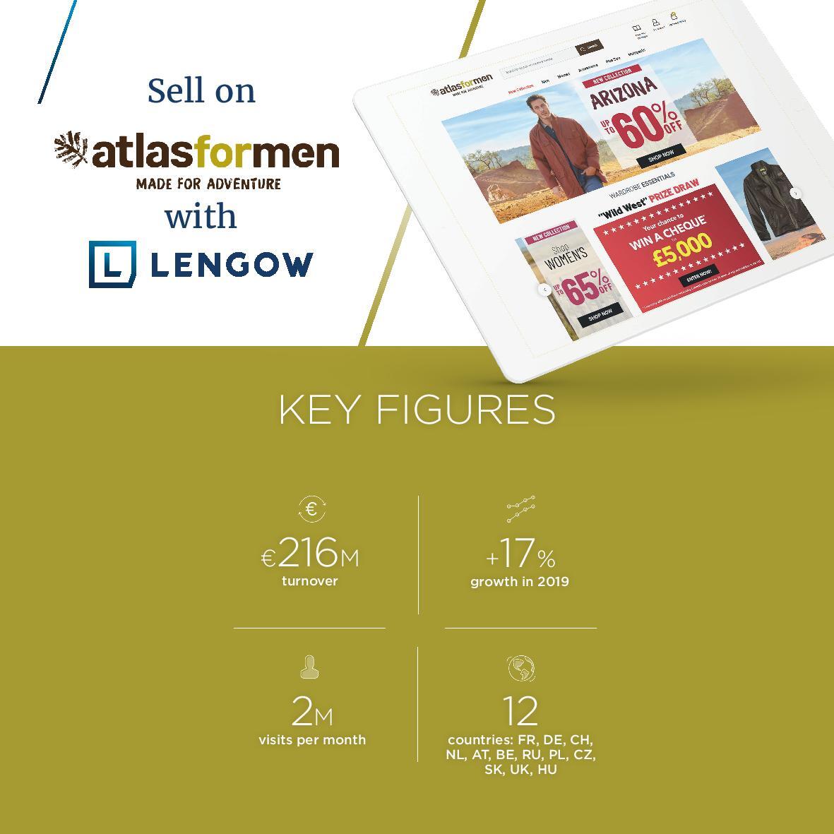 Increase your visibility and sales on Atlas For Men with Lengow
