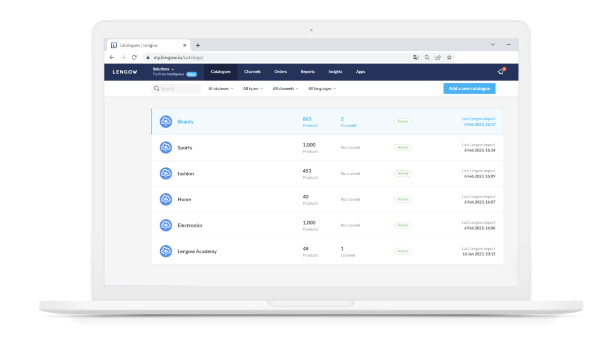 Netrivals Integration 1 - Choose Catalogue