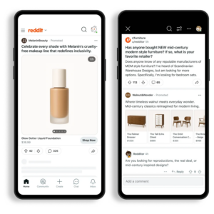 Screenshots of Reddit Ads