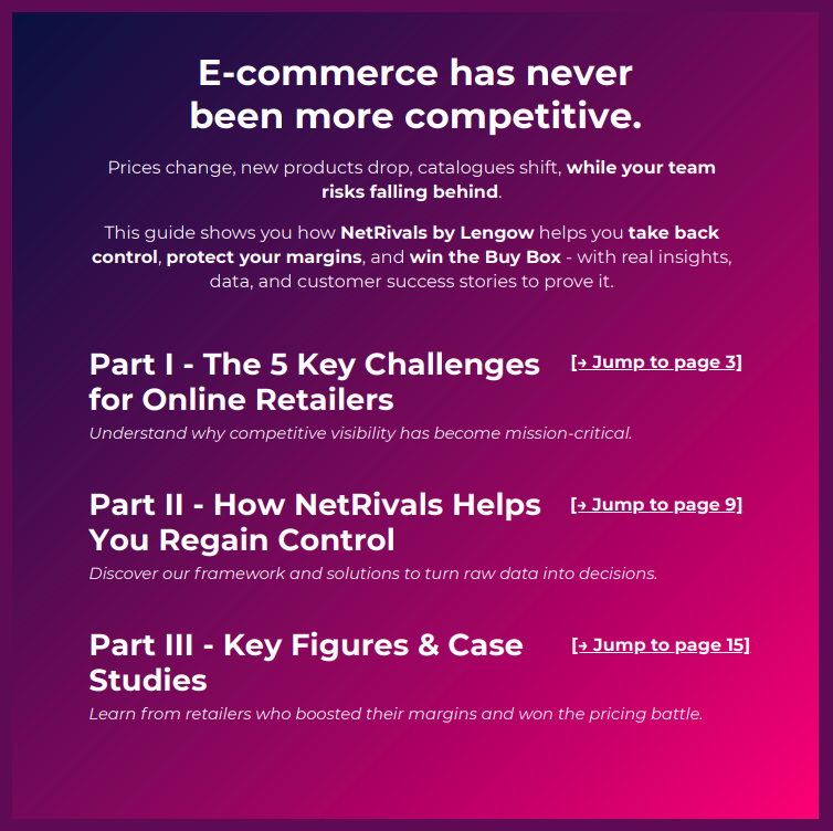 Contents of NetRivals eBook