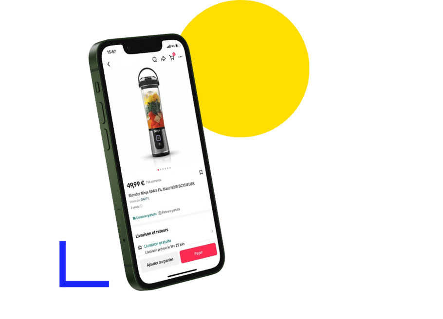 Darty TikTok Shop Screenshot on Smartphone