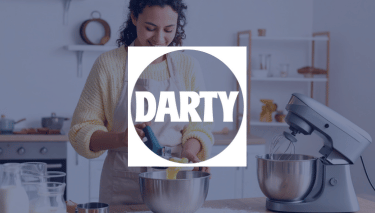Darty logo on photo background