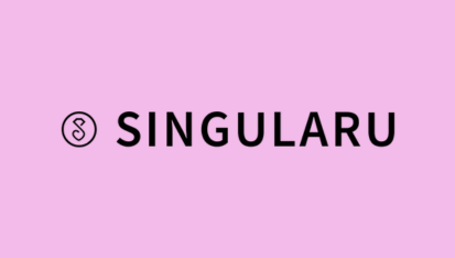 Singularu logo on pink background