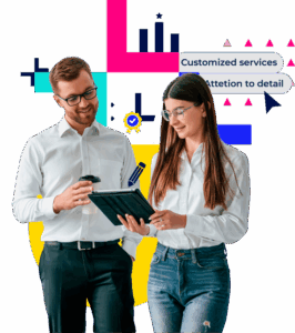 2 people talking to eachother about details