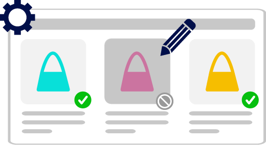 Disattivate i prodotti non disponibili