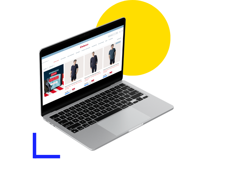 Eminence homepage on laptop